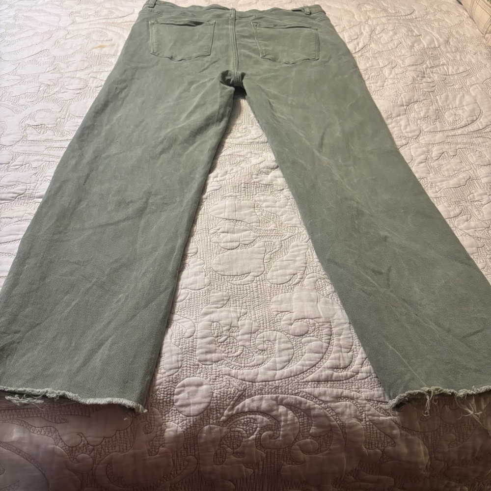 High Rise Green Jeans - Picture 7 of 10